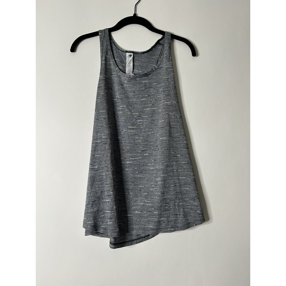 New Balance Women Size M Heather Gray Tank Top Strappy BF Polyester Tank